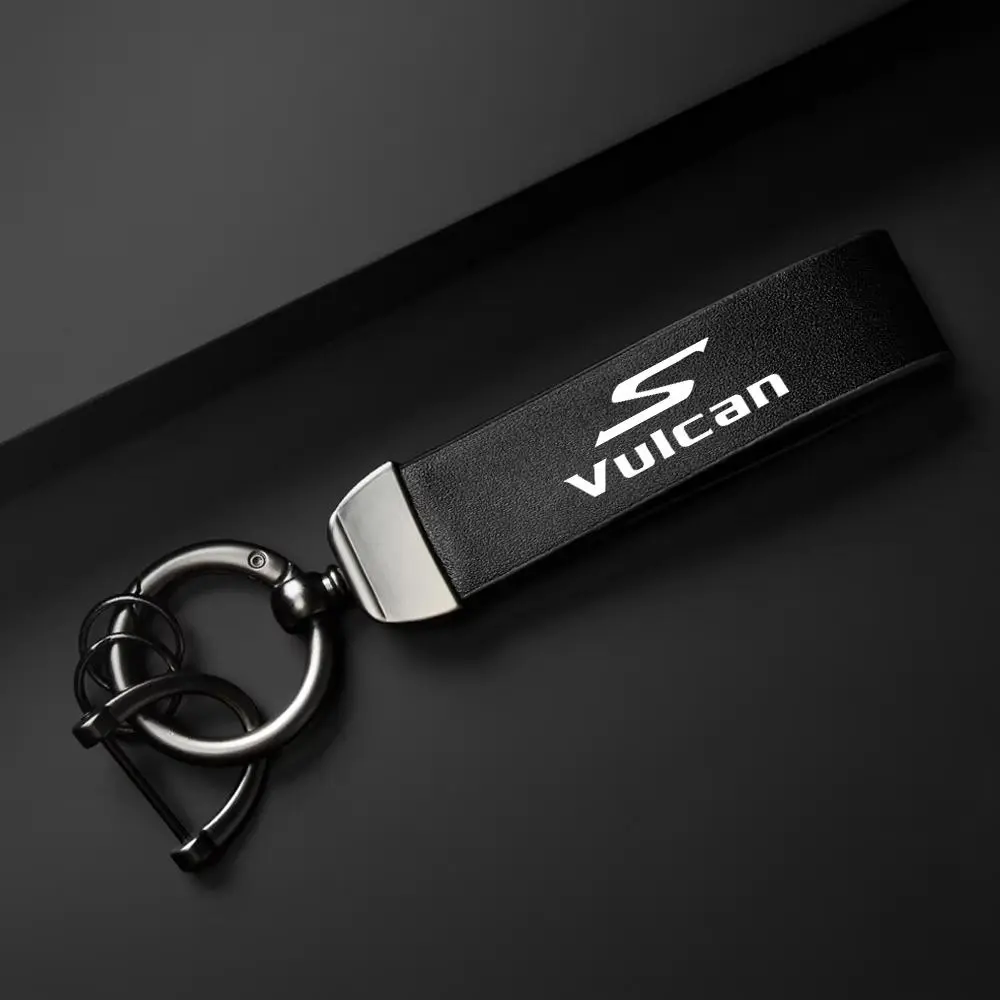 Kawasaki Vulcan S VN650 2015 PU Leather Keychain Holder, Durable Key Ring Accessory, Keychain Accessories, Stylish Keyring, Ideal Gift for Bikers, Perfect for Motorcycle Enthusiasts
