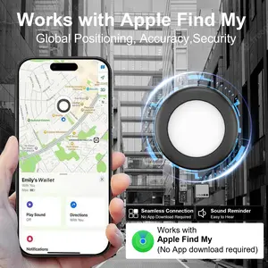 1/2/4pcs Flat Vehicle Locator with Magnetic Case, No Monthly Fee, Global Use, iOS System Only, Suitable for Cars, Bikes, Motorcycles, Pets, Luggage
