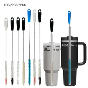 Straw Cleaning Brush, Long Handle Straw Brush, Extra Long Straw Brush for Sippy Cup, Water Bottle and Tubes, Drinking Straw Cleaning Brush, Cleaner