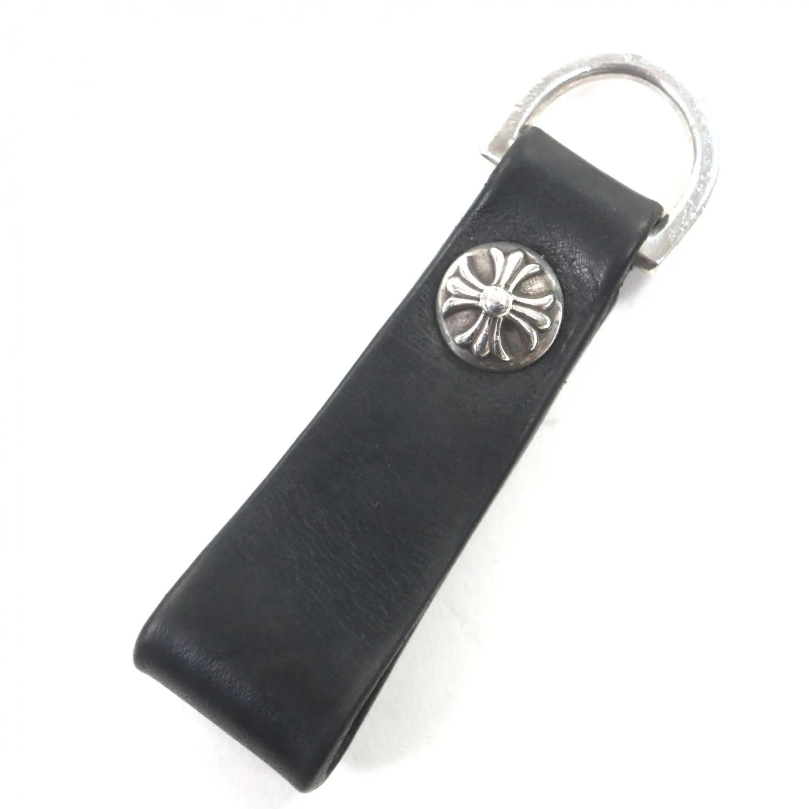 Pre-owned Chrome Hearts Sterling Silver 925 (Ag925) Small Leather Goods 925 Key Ring