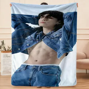 Jungkook design blankets, decorative blankets, travel blankets, blankets, air conditioning blankets, holiday gifts, suitable for gift giving.