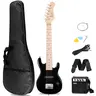 Zeny 30-Inch 3/4 Compact Size Right-Handed Beginner Guitar for Kids, 5-Watt Mini Amplifier, Picks, Allen Key, Adjustable Strap, Cable, 420D Bag, Extra Strings & Accessories Pack, Comfortable to Play, Black (Musical Instruments)