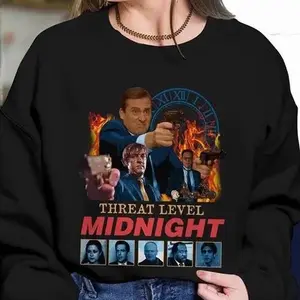 Threat Level Midnight Shirt | Michael Scott Shirt | Vintage The Office Tv Show | The Office Quote Shirt T-Shirt