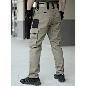 Upgraded Men'S Tactical Pants, Durable Multi-Pocket Cargo Pants for Outdoor Construction Work, Hiking And Trekking, Casual Tactical Pants| Adjustable Waist Pants| Hiking Gear (No Belt Included)
