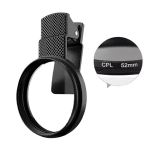 52mm CPL Filter for Phone Lens, Clip-on Polarizer Filter, CPL Phone Camera Lens for Most Smartphones, Clip-on Design CPL Filter for Cellphone, Valentine's Day Gift, Boyfriend Gift Optical