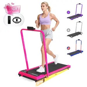 【Spring Glow Up】YAGUD Walking Pad w/ Adjustable Incline - Low-Noise Walking Pad w/ 265lbs Weight Capacity, Remote Control w/ Free Resistance Bands, Easy mobility, Home Gym Equipment