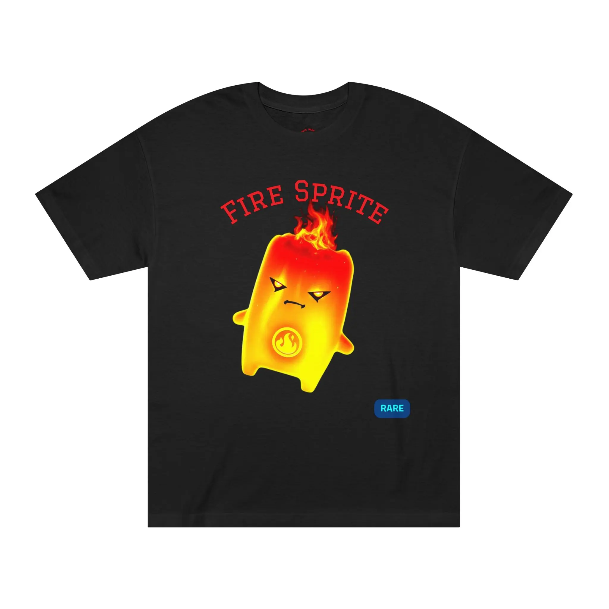 Women's Classic Fire Sprite Apparel, Solid Shortsleeve T-Shirt, Comfortable Fabric, Flattering Fit, Casual, Cotton, Ribbed, Round Neck, Top, All Seasons, Crew Neck, Graphic Print, Machine Wash