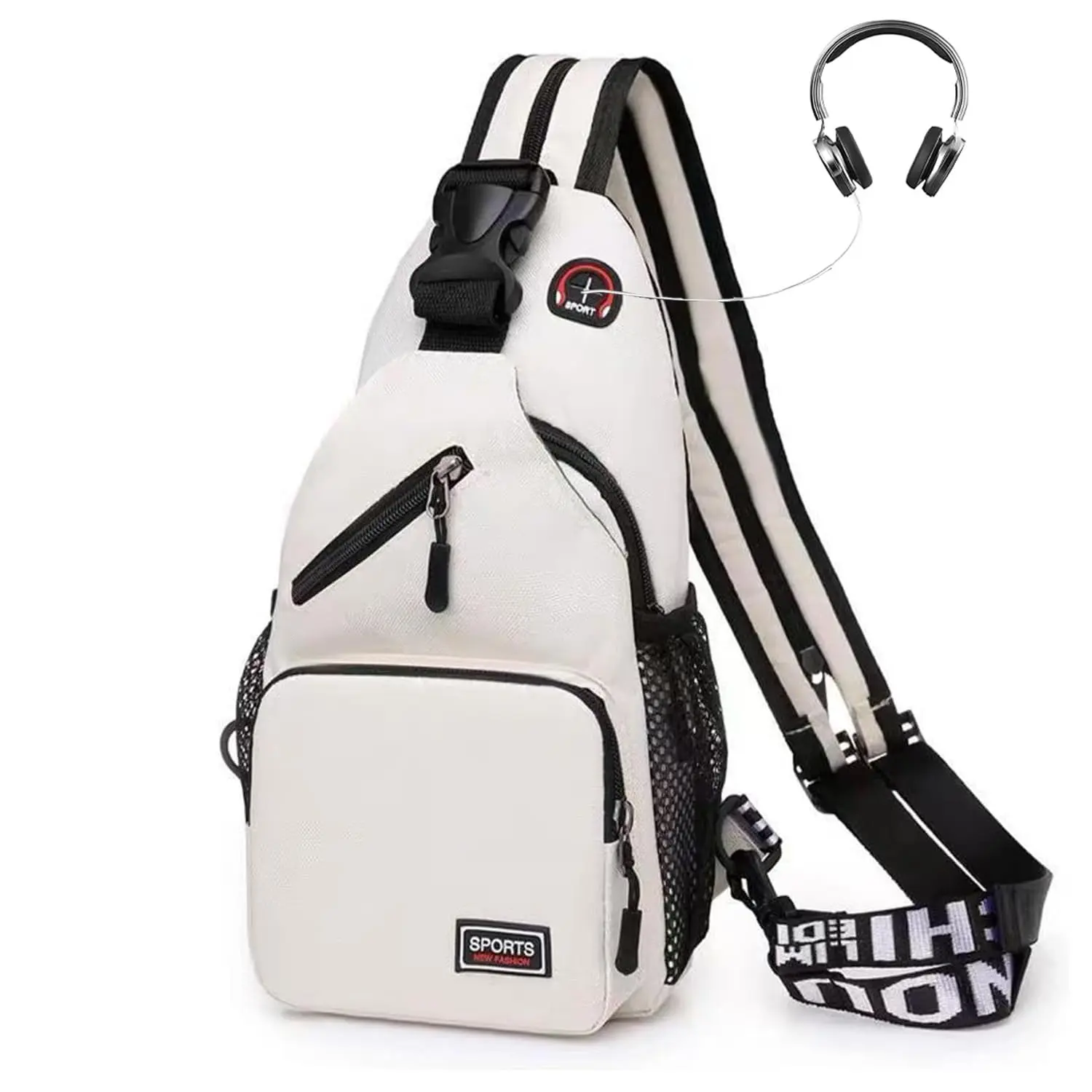 New Designers Chest Bags Crossbody Shoulder Backpack - Headphone Jack & Phone Pocket - For Ladies - Stylish & Practical - Perfect for Everyday Use & Travel