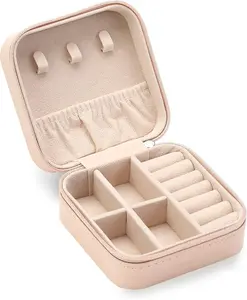 Travel Jewelry Box, Mini Portable Travel Jewelry Boxes, Small Jewelry Organizer for Rings, Earrings, Pendants, Watches, Necklaces, Lipsticks, Storage Organizer