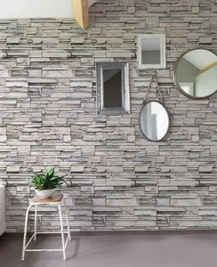 Faux Stone Wallpaper - Peel and Stick