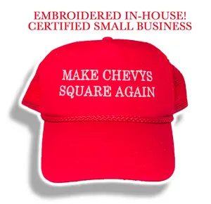 Save the Squarebodys Red Rope trucker  hat