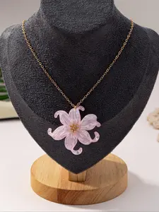 Fashion Flower Design Pendant Necklace for Women, Fashion Jewelry for Party, Daily Clothing Decor, Trendy All-match & Exquisite Jewelry for Birthday Gift, Daily Wear Necklace