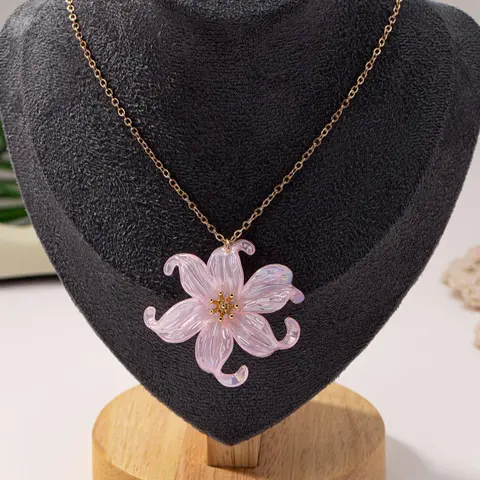 Fashion Flower Pendant Necklace for Women, Elegant Necklace, Fashion Jewelry for Party, Trendy All-match & Exquisite Jewelry for Birthday Gifts, Daily Wear Necklace