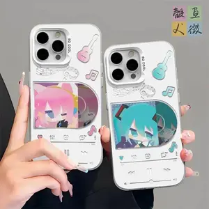 H-Hatsune Miku Anime Phone Case, Cute Cartoon Anti-Fall Protective Cover, Japanese Kawaii Style & Perfect Gift