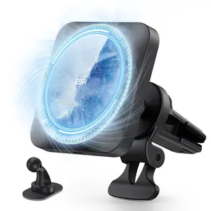 ESR for MagSafe Car Mount Charger with CryoBoost, Phone Cooling MagSafe Car Charger, Magnetic Wireless Car Charging, Air Vent/Dashboard Car Phone Holder for iPhone 17/16/15/14/13/12,S25, Fast Charging