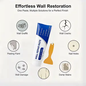 Drywall Patch Repair Paste 250g, Quick-Drying Wall Crack Filler, Multi-Function Wall Repair Compound, Heavy Duty Concrete Sealant Adhesive, Waterproof Wall Mending Kit White Spackle