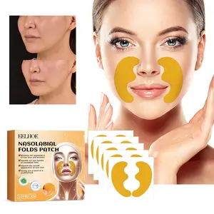 Grape Seed Extract Face Patch, 5 Pairs Collagen Moisturizing Mask Mouth Skincare Lifting Sticker Mask, Facial Skin Care Product for Women & Men, Smooth Beauty Products, Yellow