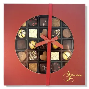 Andy Anand Gourmet Belgian Chocolate Bonbons Gift Box, 25 pc – Assorted Bon Bon Collection, European Craftsmanship, Birthday & Holiday Gift