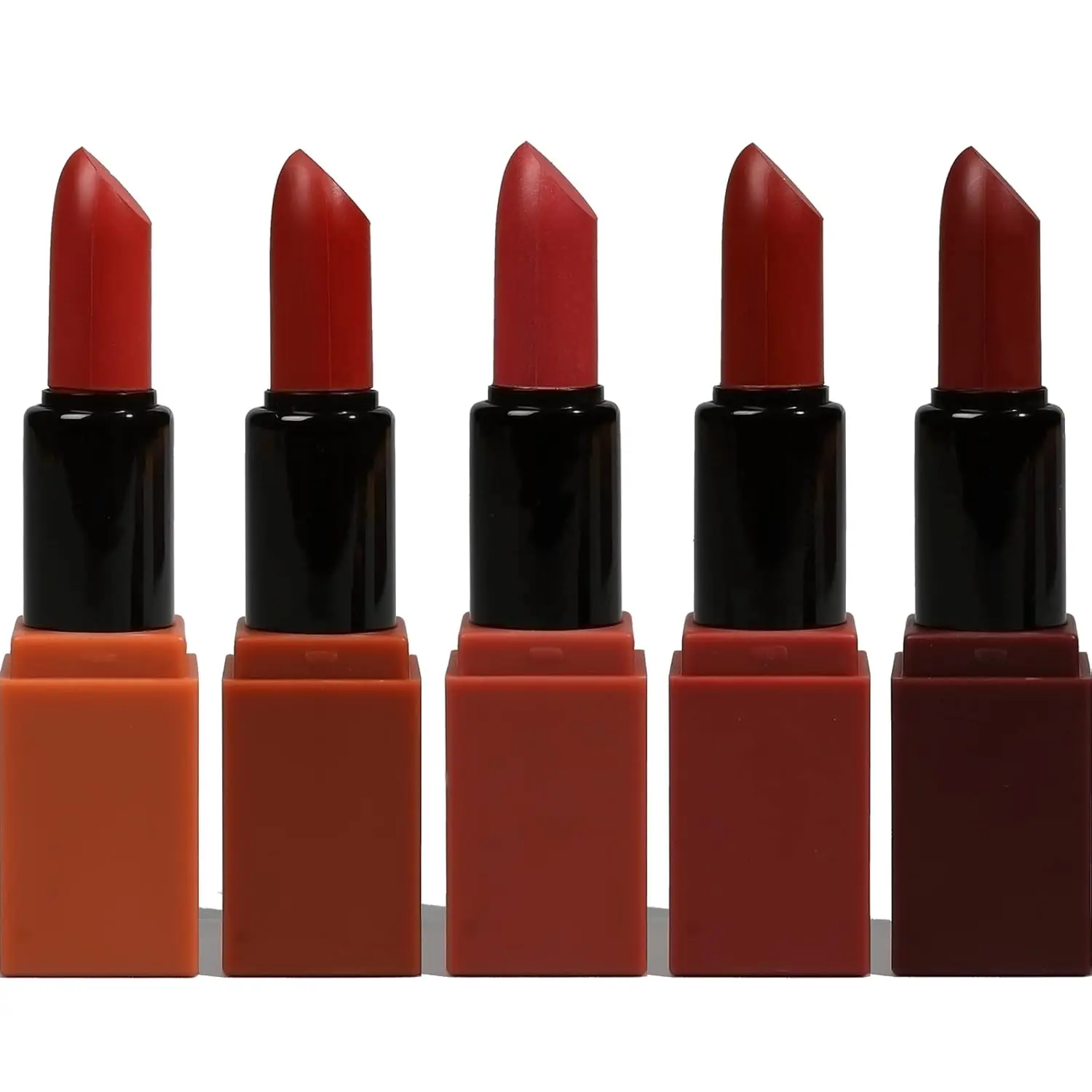 Matte Lipstick Makeup Set, Natural Nude Lipstick Velvet Smooth Not Fade Waterproof Mini Lipstick Set (SET A)