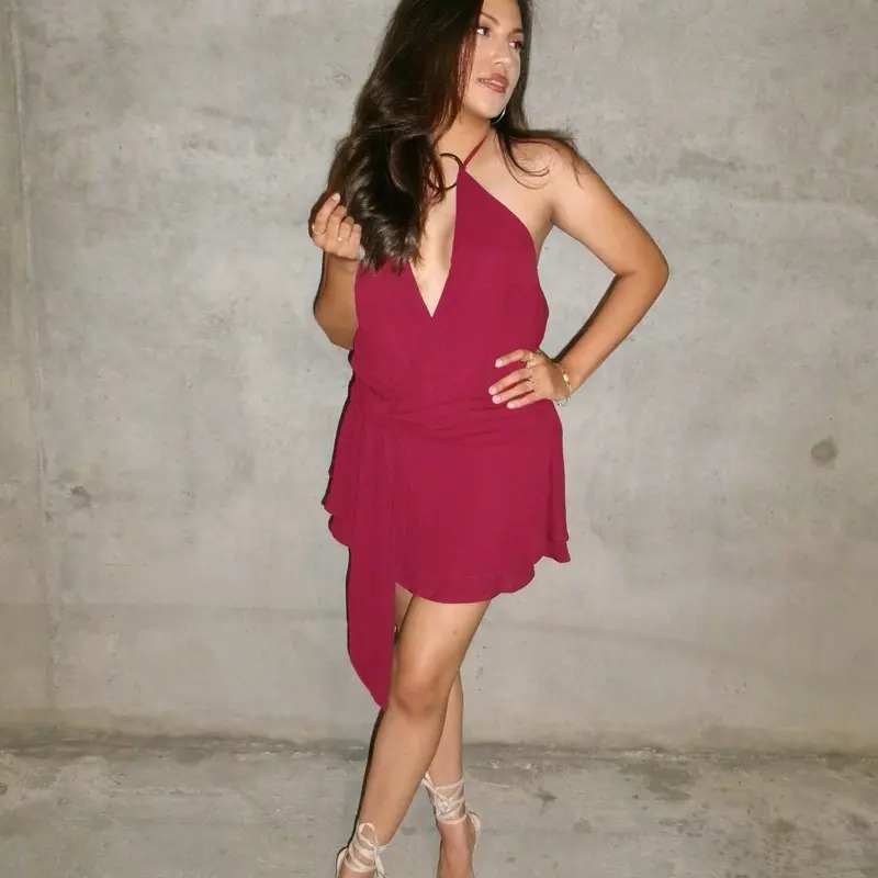 Baysic Vivian Dress - Burgundy Formal Wear for Women, Elegant Sexy Deep Backless A-line, Smooth Luxe Fabric, Figure-Hugging Fit for Date Nights, Birthday, Evening Special Events, Lady, Style, Sleeveless