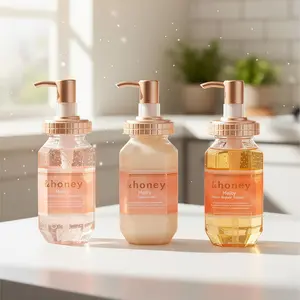 &HONEY Melty Moist Repair Haircare Bundle - Honey Shampoo (Sulfate-Free Cleansing Anti-Frizz Cleanser), Argan-Infused Moisturizer Treatment, Nourishing Scented Hair Oil, Sulfate Free Shampoo