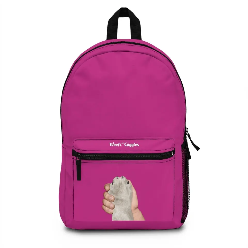 Tan/White Pink Backpack