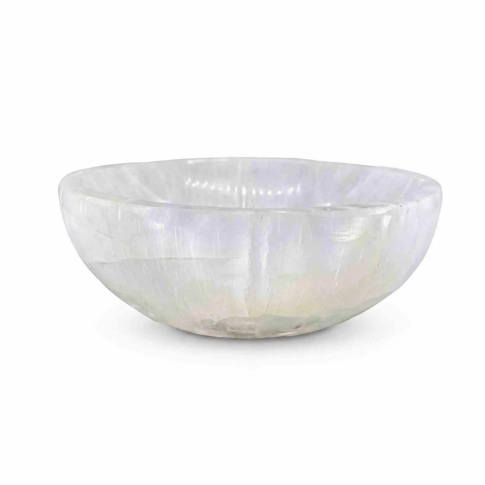 Selenite Oval Bowl 4 Inch — Crystal Charging &amp; Altar Protection