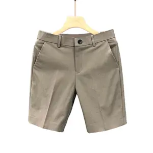 Men's Fashion Casual Shorts  - 100% Polyester Solid Color Non-Stretch Regular Fit Woven Shorts for Everyday Wear NT3421334 - Fabric, Menswear