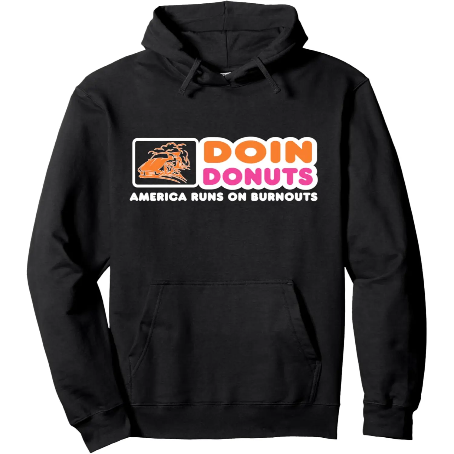 Men's Doin' Donuts Graphic T-Shirt for Car Enthusiasts - Casual Soft 100% Cotton Top with Slight Stretch, Regular Fit, Tops, Menswear, Fabric, Shortsleeve, Print, Round Neck