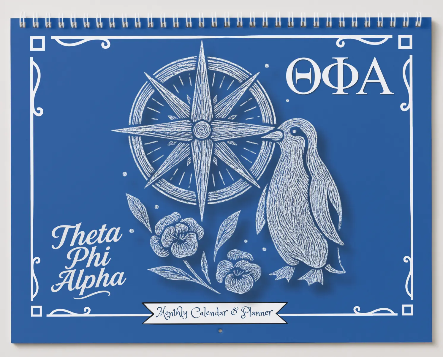 Theta Phi Alpha Monthly Planner - Wink Dot Media Color Me Collection:  Colorable & Customizable