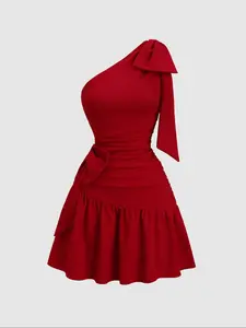 Women's One Shoulder Dress, Elegant Dress for Party Dating Wear, Ladies Clothes for Summer, Formal Wear, Womenswear, Evening Party Dresses