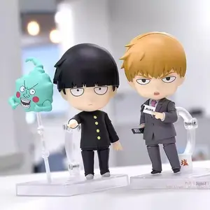 Nendoroid Q-version figures of Mob Psycho 100, Shigeo Kageyama & Arataka Reigen, interchangeable anime figurines