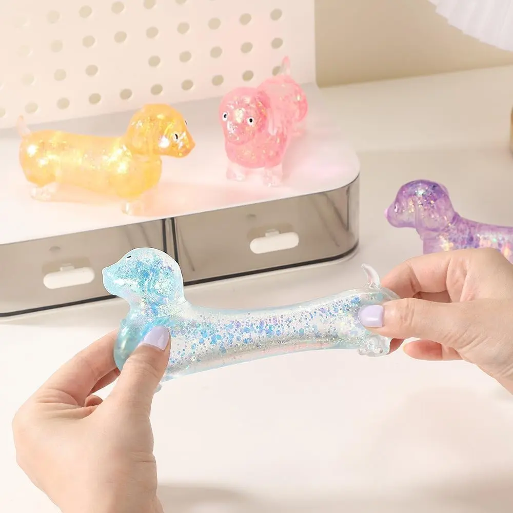 Dachshund Slow-Rise Stress Relief Toy, Sensory Stretch, Rebound, and Squeeze Toy, Relieves Anxiety & Improves Focus, Desktop Stress Reliever, Party Favor Handmade Grape Crystal Mochi Set Glutinous Rice Cake Vibrant Tool Interactive Dancing Singing Duck