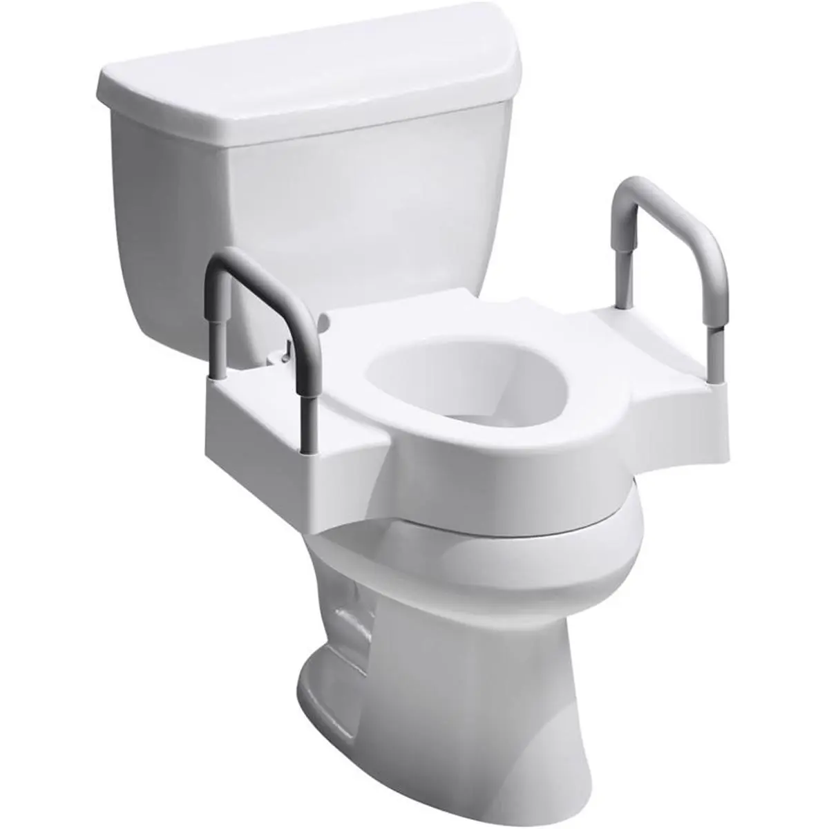 Clean Shield Polypropylene Toilet Seat Riser - White Plastic, 3 in. Elevation, Fits Round & Elongated Toilets, Secure Snap 2 Secure Installation, Gloss Finish, High-End Appearance, Fully Weight Bearing, Tested to 1,000 lbs