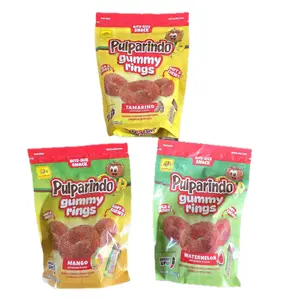 Pulparindo Gummy Rings Flavor Mango,Tamarind or watermelon de la rosa 9-oz (255g)