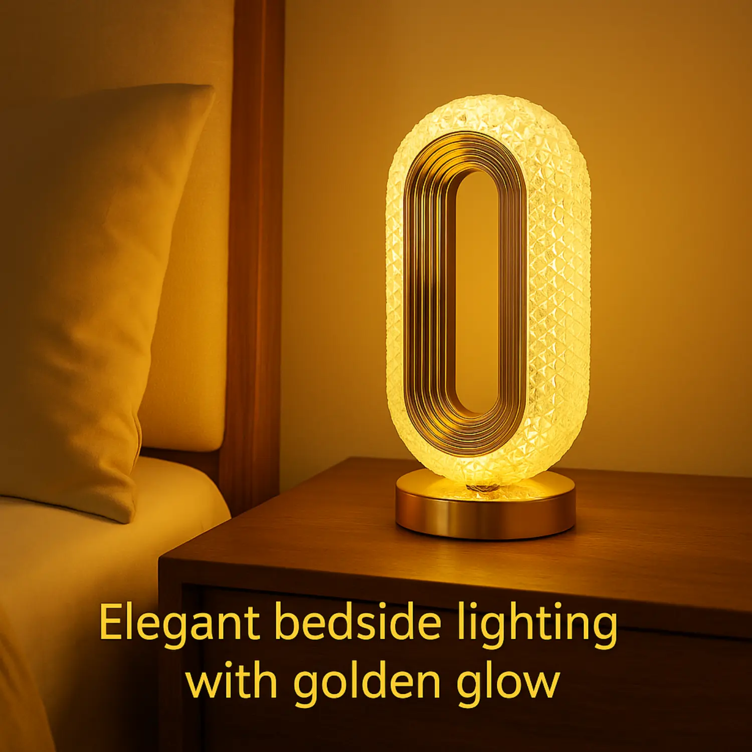 Reflective Cordless Table Lamp - Portable Compact Crystal-Themed USB Rechargeable LED Lamp, 3-Color-Changing Touch Control, Multi-Mode, Modern Night Lights, Decorative Interior Lights for Bedroom, Living Room