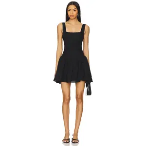 WeWoreWhat Corset Peplum Mini Dress in Black Multi