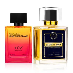 YCZ Double Scents Intertwined Love's Red Flame & Eternal Love Perfume Combo Set for Romantic Dates and Anniversaries Liquid Fragrance with Fruity and Romantic Aroma Amber Vanilla Amber Vanilla