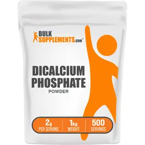 BulkSupplements - Dicalcium Phosphate Powder - Bone Health - Muscle Function - 1kg - 2g per Serving
