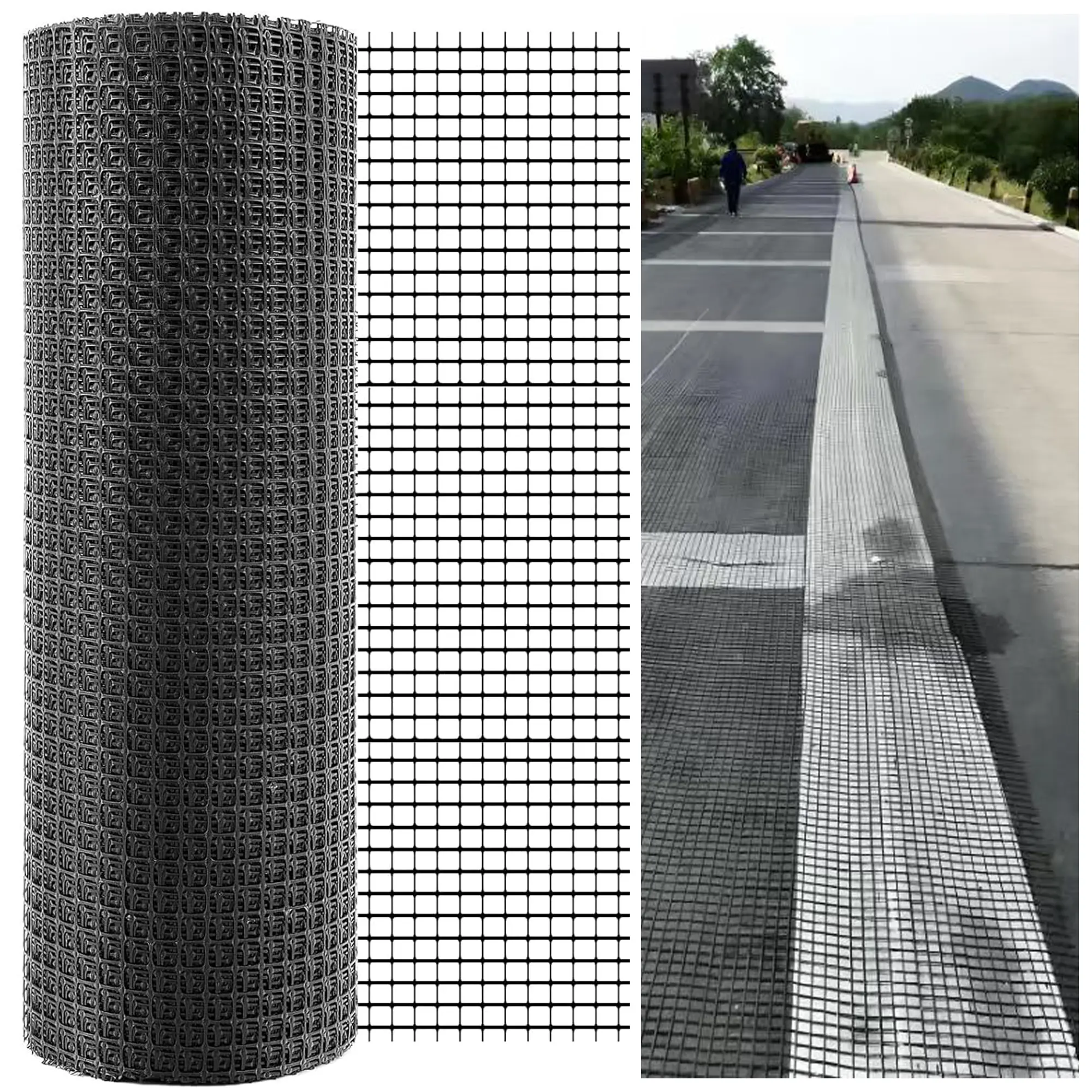 3ft x 164ft Wall Geogrid for Retaining Grid Geocell Geogrid Polypropylene Stabilization Mesh, Driveway & Slope Reinforcement, Gravel Grid for Landscaping, Terraces, Parking Lots