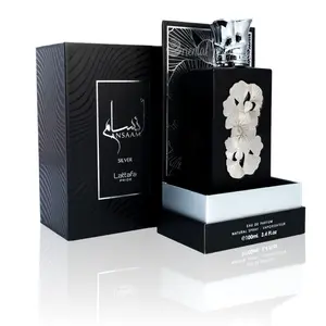 Lattafa Ansaam Silver Eau De Parfum Spray for Unisex, 3.4 Ounce
