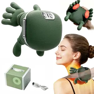 Portable Neck Massager, Heated Back Massage Pillow, Electric Pressure Point Massager, 3 Modes, 2 Heating Levels, 4D Deep Tissue Relief, Lightweight