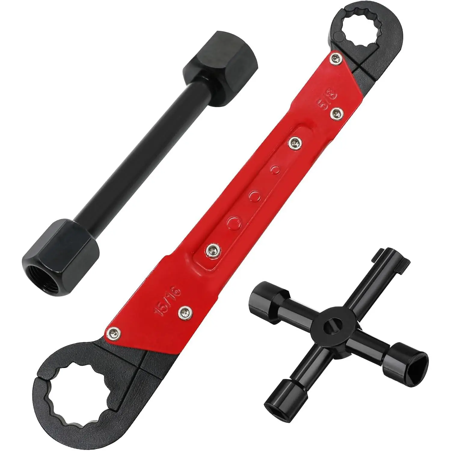1/2-Inch Compact Angle Stop-On Wrench Kit, High-Precision Double-Acting Plumbing Wrench with Reliability, High-Quality Materials for Kitchen Sink, Bathroom Valve & Threaded Pipe Installations, Manufacturer Warranty