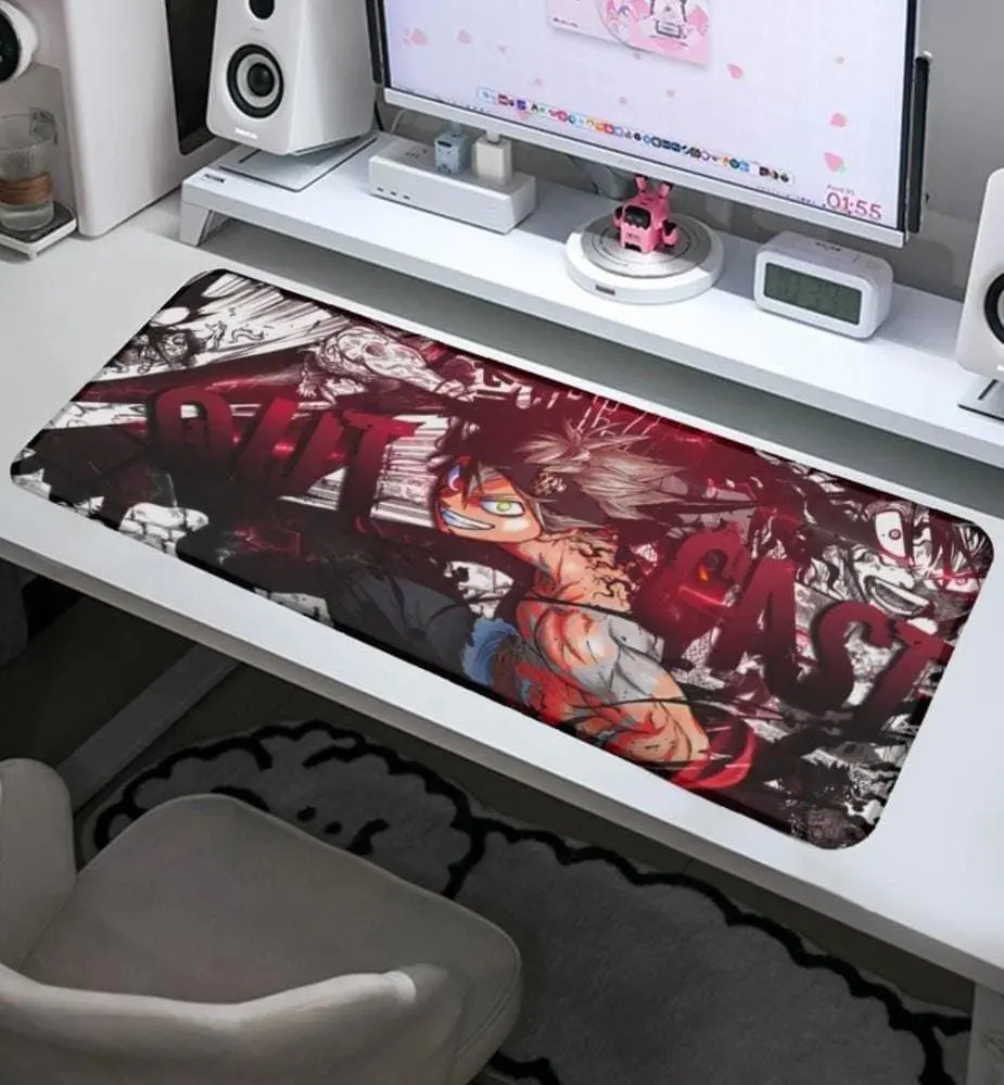 [Sale off up to 65%][Free Ship] Black Clover Asta Mouse Pad Custom Desk Mat Anime Gaming Mat Office Decor Gift For Him Anime Lover