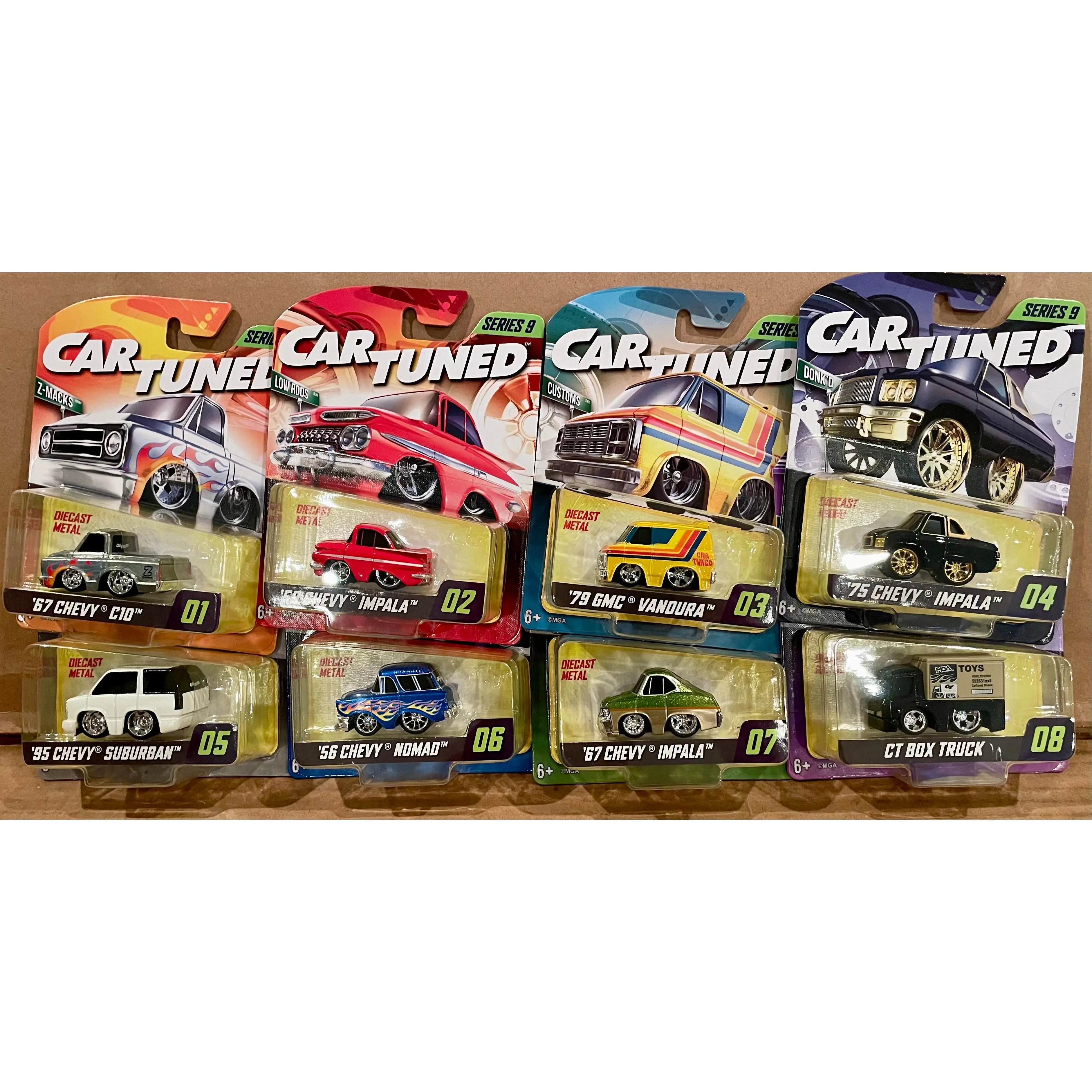MGA CarTuned 1:64 Premier Series 9 Mainline - Set of 8