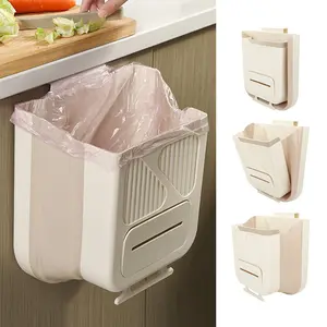 Foldable Kitchen Narrow Trash Can – Space-Saving Hanging Garbage Organizer, 1 Count Kitchen Bin, Essential Household Item and Smart Kitchen Accessory for Home Organization & Waste Management