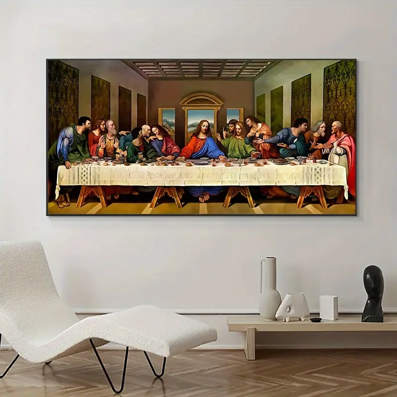 The Last Supper Pattern DIY Diamond Arts Colorful Painting Kit without Frame, DIY Kits, DIY 5D Diamond Arts Colorful Painting for Bedroom Home Wall Decor Handicraft