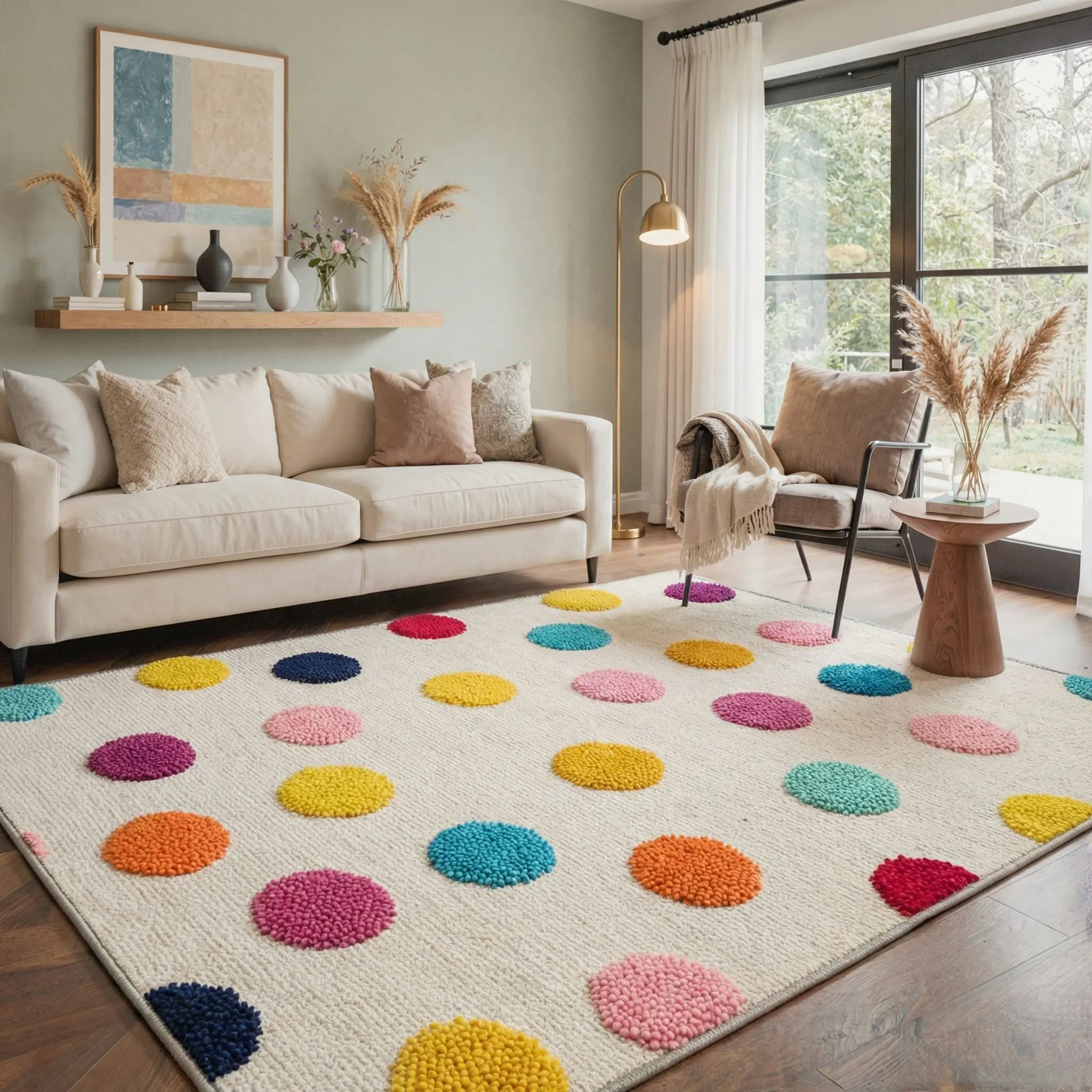 【Back To School】GENIMO Home Rug – Soft, Non-Slip, Pet Friendly, Machine Washable Carpet, Ideal Area Rug for Living Room, Bedroom, Kitchen, Hallway Floor Decor ,ARC1354-LINEN