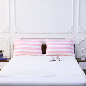 NTBAY 1800 Thread  Brushed Microfiber Queen Pillowcases Set of 2, Super Soft and Cozy, Wrinkle, Fade, Stain Resistant with Envelope Closure 20x30 Striped Pillowcases, 20x30 Inches