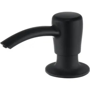 Soap Dispenser for Kitchen Sink - 17 OZ Capacity Bottle Counter Mount, Matte Black Sink Soap Dispenser Pump, Built in Sink Soap Dispenser, Refill from Top